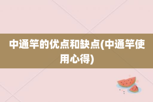 中通竿的优点和缺点(中通竿使用心得)