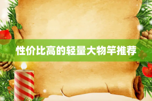 性价比高的轻量大物竿推荐