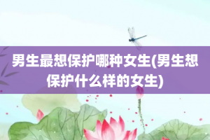 男生最想保护哪种女生(男生想保护什么样的女生)