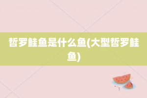 哲罗鲑鱼是什么鱼(大型哲罗鲑鱼)