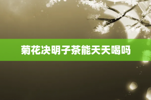 菊花决明子茶能天天喝吗