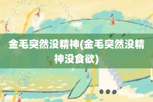金毛突然没精神(金毛突然没精神没食欲)