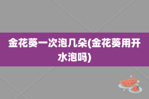 金花葵一次泡几朵(金花葵用开水泡吗)