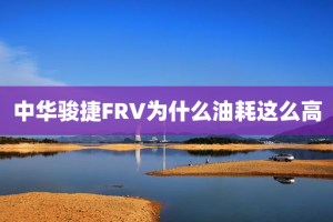 中华骏捷FRV为什么油耗这么高