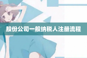 股份公司一般纳税人注册流程