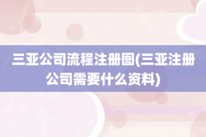 三亚公司流程注册图(三亚注册公司需要什么资料)