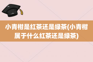 小青柑是红茶还是绿茶(小青柑属于什么红茶还是绿茶)