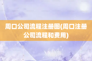 周口公司流程注册图(周口注册公司流程和费用)