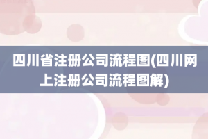 四川省注册公司流程图(四川网上注册公司流程图解)