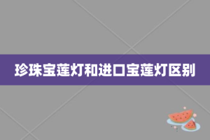 珍珠宝莲灯和进口宝莲灯区别