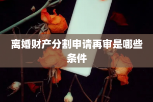 离婚财产分割申请再审是哪些条件