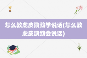 怎么教虎皮鹦鹉学说话(怎么教虎皮鹦鹉会说话)