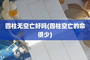 四柱无空亡好吗(四柱空亡的命很少)