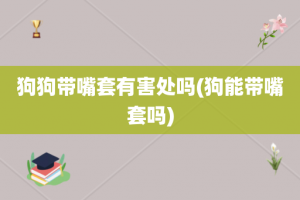 狗狗带嘴套有害处吗(狗能带嘴套吗)