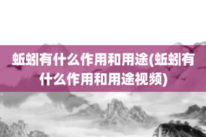 蚯蚓有什么作用和用途(蚯蚓有什么作用和用途视频)