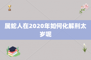 属蛇人在2020年如何化解刑太岁呢