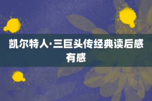 凯尔特人·三巨头传经典读后感有感