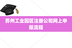 苏州工业园区注册公司网上申报流程