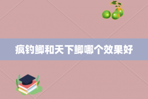 疯钓鲫和天下鲫哪个效果好