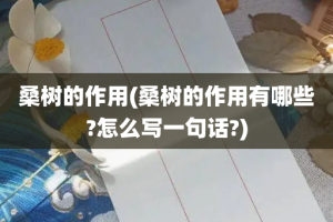 桑树的作用(桑树的作用有哪些?怎么写一句话?)