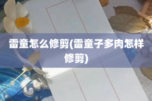 雷童怎么修剪(雷童子多肉怎样修剪)