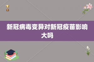 新冠病毒变异对新冠疫苗影响大吗