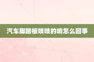 汽车脚踏板吱吱的响怎么回事