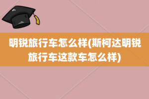 明锐旅行车怎么样(斯柯达明锐旅行车这款车怎么样)