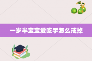 一岁半宝宝爱吃手怎么戒掉