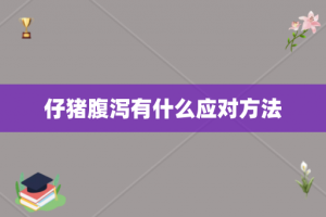 仔猪腹泻有什么应对方法