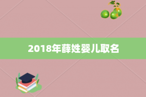 2018年薛姓婴儿取名