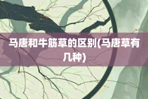 马唐和牛筋草的区别(马唐草有几种)