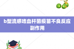 b型流感嗜血杆菌疫苗不良反应副作用