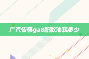 广汽传祺ga8新款油耗多少