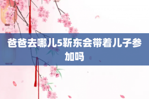 爸爸去哪儿5靳东会带着儿子参加吗