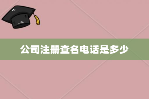 公司注册查名电话是多少
