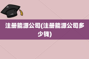 注册能源公司(注册能源公司多少钱)