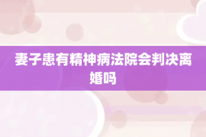 妻子患有精神病法院会判决离婚吗