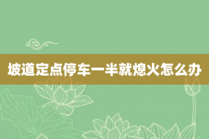 坡道定点停车一半就熄火怎么办