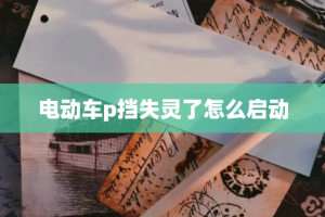 电动车p挡失灵了怎么启动