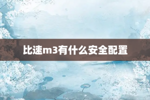 比速m3有什么安全配置
