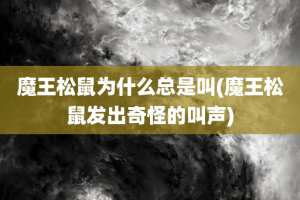 魔王松鼠为什么总是叫(魔王松鼠发出奇怪的叫声)
