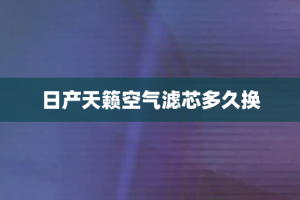 日产天籁空气滤芯多久换