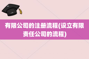 有限公司的注册流程(设立有限责任公司的流程)