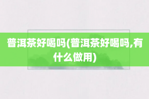 普洱茶好喝吗(普洱茶好喝吗,有什么做用)