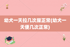 幼犬一天拉几次屎正常(幼犬一天便几次正常)