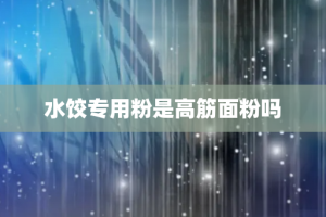 水饺专用粉是高筋面粉吗