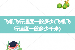 飞机飞行速度一般多少(飞机飞行速度一般多少千米)