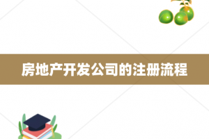 房地产开发公司的注册流程