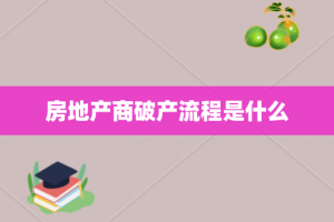 房地产商破产流程是什么